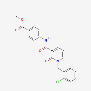molecular formula C22H19ClN2O4 B2617816 ethyl 4-{1-[(2-chlorophenyl)methyl]-2-oxo-1,2-dihydropyridine-3-amido}benzoate CAS No. 946248-61-9