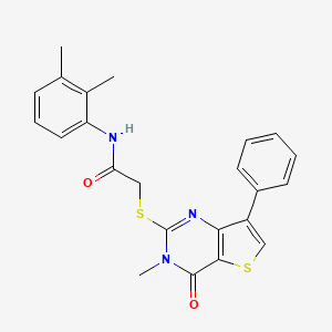 B2617829 N-(2,3-dimethylphenyl)-2-[(3-methyl-4-oxo-7-phenyl-3,4-dihydrothieno[3,2-d]pyrimidin-2-yl)sulfanyl]acetamide CAS No. 1111292-24-0