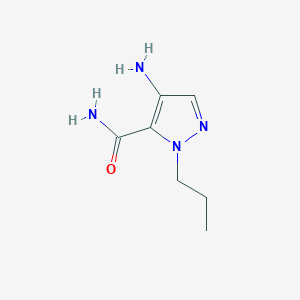 molecular formula C7H12N4O B2617933 4-amino-1-propyl-1H-pyrazole-5-carboxamide CAS No. 1357087-12-7