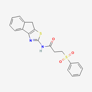 molecular formula C19H16N2O3S2 B2617986 N-(8H-indeno[1,2-d]thiazol-2-yl)-3-(phenylsulfonyl)propanamide CAS No. 868676-61-3