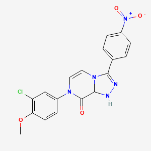 7-(3-chloro-4-methoxyphenyl)-3-(4-nitrophenyl)-7H,8H-[1,2,4]triazolo[4,3-a]pyrazin-8-one