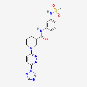 N-(3-methanesulfonamidophenyl)-1-[6-(1H-1,2,4-triazol-1-yl)pyridazin-3-yl]piperidine-3-carboxamide