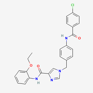 1-(4-(4-chlorobenzamido)benzyl)-N-(2-ethoxyphenyl)-1H-imidazole-4-carboxamide