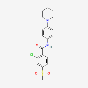 2-chloro-4-(methylsulfonyl)-N-(4-piperidinophenyl)benzenecarboxamide