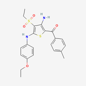 (3-Amino-5-((4-ethoxyphenyl)amino)-4-(ethylsulfonyl)thiophen-2-yl)(p-tolyl)methanone