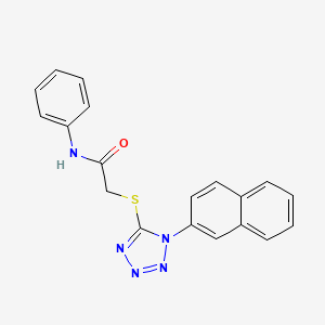 2-{[1-(naphthalen-2-yl)-1H-tetrazol-5-yl]sulfanyl}-N-phenylacetamide