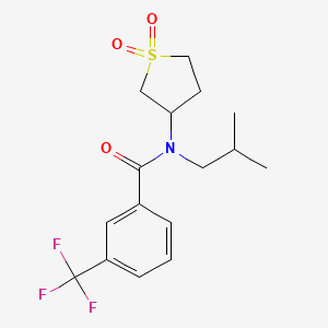 N-(1,1-dioxo-1lambda6-thiolan-3-yl)-N-(2-methylpropyl)-3-(trifluoromethyl)benzamide