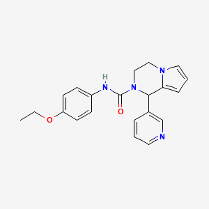 molecular formula C21H22N4O2 B2618068 N-(4-ethoxyphenyl)-1-(pyridin-3-yl)-1H,2H,3H,4H-pyrrolo[1,2-a]pyrazine-2-carboxamide CAS No. 900003-15-8
