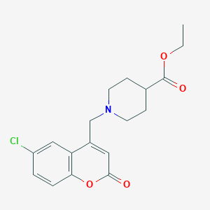 molecular formula C18H20ClNO4 B2618226 ethyl 1-[(6-chloro-2-oxo-2H-chromen-4-yl)methyl]piperidine-4-carboxylate CAS No. 904504-50-3