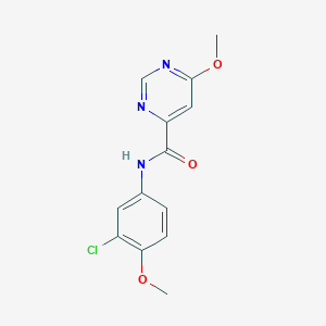 molecular formula C13H12ClN3O3 B2618255 N-(3-chloro-4-methoxyphenyl)-6-methoxypyrimidine-4-carboxamide CAS No. 2034633-94-6