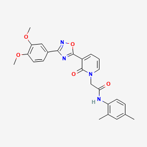molecular formula C25H24N4O5 B2618280 2-{3-[3-(3,4-dimethoxyphenyl)-1,2,4-oxadiazol-5-yl]-2-oxo-1,2-dihydropyridin-1-yl}-N-(2,4-dimethylphenyl)acetamide CAS No. 1105225-93-1