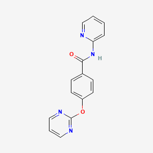 molecular formula C16H12N4O2 B2618327 N-(pyridin-2-yl)-4-(pyrimidin-2-yloxy)benzamide CAS No. 1334372-93-8