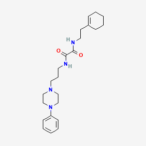 molecular formula C23H34N4O2 B2618340 N'-[2-(cyclohex-1-en-1-yl)ethyl]-N-[3-(4-phenylpiperazin-1-yl)propyl]ethanediamide CAS No. 1049519-63-2