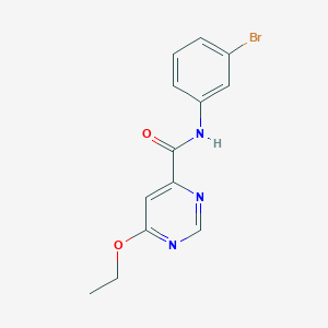 molecular formula C13H12BrN3O2 B2618389 N-(3-bromophenyl)-6-ethoxypyrimidine-4-carboxamide CAS No. 2034634-33-6