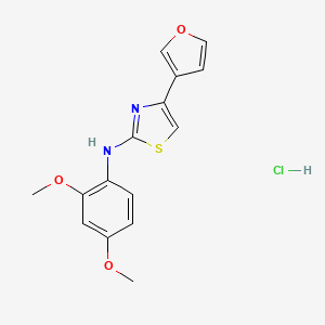 molecular formula C15H15ClN2O3S B2618412 N-(2,4-dimethoxyphenyl)-4-(furan-3-yl)thiazol-2-amine hydrochloride CAS No. 2034433-18-4
