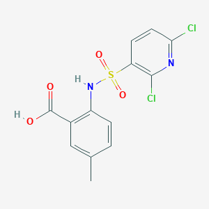 molecular formula C13H10Cl2N2O4S B2618415 2-(2,6-Dichloropyridine-3-sulfonamido)-5-methylbenzoic acid CAS No. 1259114-19-6