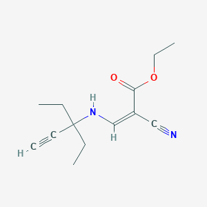 molecular formula C13H18N2O2 B2618427 ethyl (2Z)-2-cyano-3-[(3-ethylpent-1-yn-3-yl)amino]prop-2-enoate CAS No. 946387-24-2