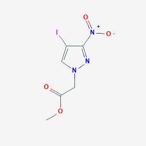 molecular formula C6H6IN3O4 B2618430 Methyl 2-(4-iodo-3-nitro-1H-pyrazol-1-yl)acetate CAS No. 1354705-51-3