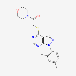 molecular formula C19H21N5O2S B2618436 2-{[1-(2,4-dimethylphenyl)-1H-pyrazolo[3,4-d]pyrimidin-4-yl]sulfanyl}-1-(morpholin-4-yl)ethan-1-one CAS No. 872861-88-6