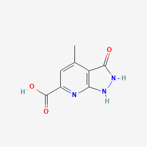 molecular formula C8H7N3O3 B2618441 4-methyl-3-oxo-2,3-dihydro-1H-pyrazolo[3,4-b]pyridine-6-carboxylic acid CAS No. 862273-50-5