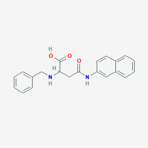 molecular formula C21H20N2O3 B2618573 2-(Benzylamino)-4-(naphthalen-2-ylamino)-4-oxobutanoic acid CAS No. 96060-12-7