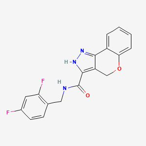N-(2,4-difluorobenzyl)-2,4-dihydrochromeno[4,3-c]pyrazole-3-carboxamide