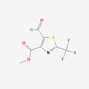 molecular formula C7H4F3NO3S B2618612 Methyl 5-formyl-2-(trifluoromethyl)-1,3-thiazole-4-carboxylate CAS No. 2248294-00-8