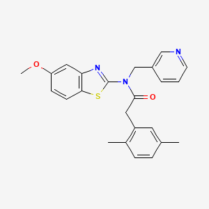 molecular formula C24H23N3O2S B2618705 2-(2,5-dimethylphenyl)-N-(5-methoxybenzo[d]thiazol-2-yl)-N-(pyridin-3-ylmethyl)acetamide CAS No. 921513-71-5