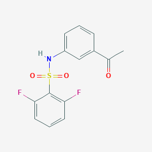 molecular formula C14H11F2NO3S B261871 N-(3-acetylphenyl)-2,6-difluorobenzenesulfonamide 
