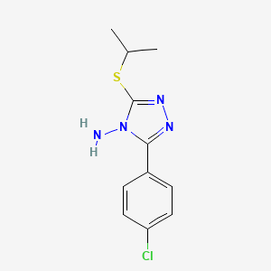 3-(4-chlorophenyl)-5-(isopropylsulfanyl)-4H-1,2,4-triazol-4-amine
