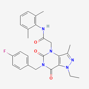 N-(2,6-dimethylphenyl)-2-(1-ethyl-6-(4-fluorobenzyl)-3-methyl-5,7-dioxo-6,7-dihydro-1H-pyrazolo[4,3-d]pyrimidin-4(5H)-yl)acetamide