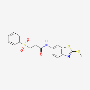 N-(2-(methylthio)benzo[d]thiazol-6-yl)-3-(phenylsulfonyl)propanamide