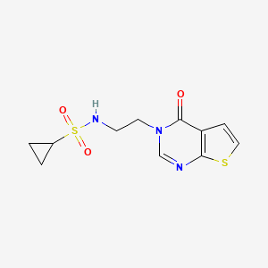 N-(2-(4-oxothieno[2,3-d]pyrimidin-3(4H)-yl)ethyl)cyclopropanesulfonamide