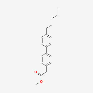 molecular formula C20H24O2 B2618769 Methyl 2-(4'-pentyl[1,1'-biphenyl]-4-yl)acetate CAS No. 477856-65-8