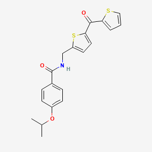 molecular formula C20H19NO3S2 B2618793 4-isopropoxy-N-((5-(thiophene-2-carbonyl)thiophen-2-yl)methyl)benzamide CAS No. 1421497-27-9