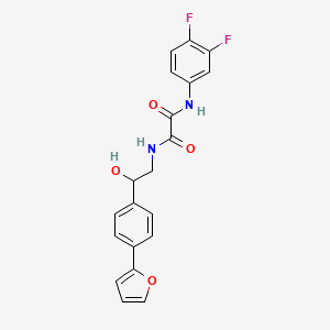 molecular formula C20H16F2N2O4 B2618797 N-(3,4-difluorophenyl)-N'-{2-[4-(furan-2-yl)phenyl]-2-hydroxyethyl}ethanediamide CAS No. 2097922-64-8