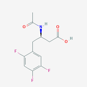 (3R)-3-acetamido-4-(2,4,5-trifluorophenyl)butanoic acid
