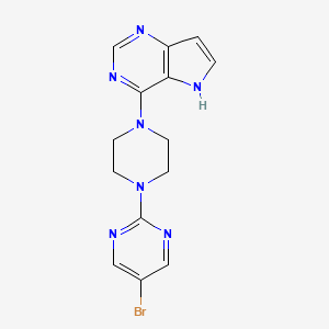4-[4-(5-Bromopyrimidin-2-yl)piperazin-1-yl]-5H-pyrrolo[3,2-d]pyrimidine