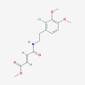 molecular formula C15H18ClNO5 B2618827 Methyl (E)-4-[2-(2-chloro-3,4-dimethoxyphenyl)ethylamino]-4-oxobut-2-enoate CAS No. 2411327-28-9