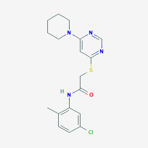 N-(5-chloro-2-methylphenyl)-2-((6-(piperidin-1-yl)pyrimidin-4-yl)thio)acetamide