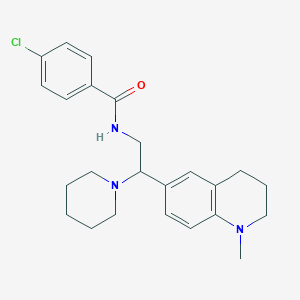 4-chloro-N-(2-(1-methyl-1,2,3,4-tetrahydroquinolin-6-yl)-2-(piperidin-1-yl)ethyl)benzamide
