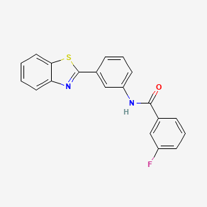 N-[3-(1,3-benzothiazol-2-yl)phenyl]-3-fluorobenzamide