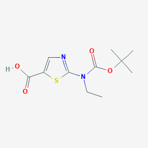 2-[Ethyl-[(2-methylpropan-2-yl)oxycarbonyl]amino]-1,3-thiazole-5-carboxylic acid