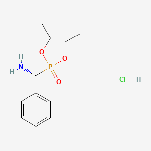molecular formula C11H19ClNO3P B2618839 diethyl[(R)-amino(phenyl)methyl]phosphonatehydrochloride CAS No. 59001-19-3