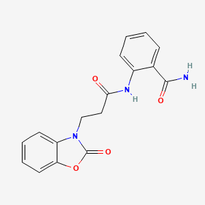 B2618867 2-(3-(2-oxobenzo[d]oxazol-3(2H)-yl)propanamido)benzamide CAS No. 851989-55-4