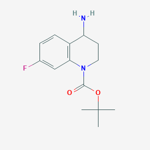 molecular formula C14H19FN2O2 B2618869 tert-butyl4-amino-7-fluoro-1,2,3,4-tetrahydroquinoline-1-carboxylate CAS No. 1211594-30-7