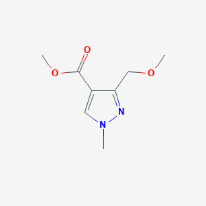 molecular formula C8H12N2O3 B2618890 methyl 3-(methoxymethyl)-1-methyl-1H-pyrazole-4-carboxylate CAS No. 1975118-60-5
