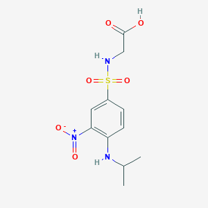 B2618923 2-{3-Nitro-4-[(propan-2-yl)amino]benzenesulfonamido}acetic acid CAS No. 851169-05-6