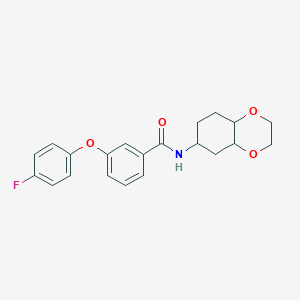 molecular formula C21H22FNO4 B2618939 3-(4-fluorophenoxy)-N-(octahydro-1,4-benzodioxin-6-yl)benzamide CAS No. 1902921-47-4