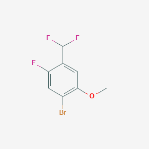 molecular formula C8H6BrF3O B2618954 COc1cc(C(F)F)c(F)cc1Br CAS No. 2091780-25-3